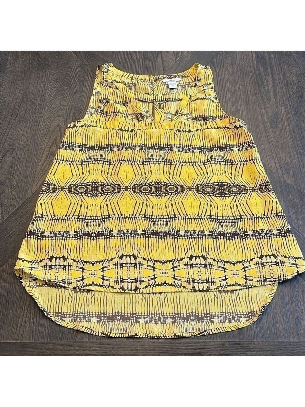 BAR III Yellow Tank Top Size Medium